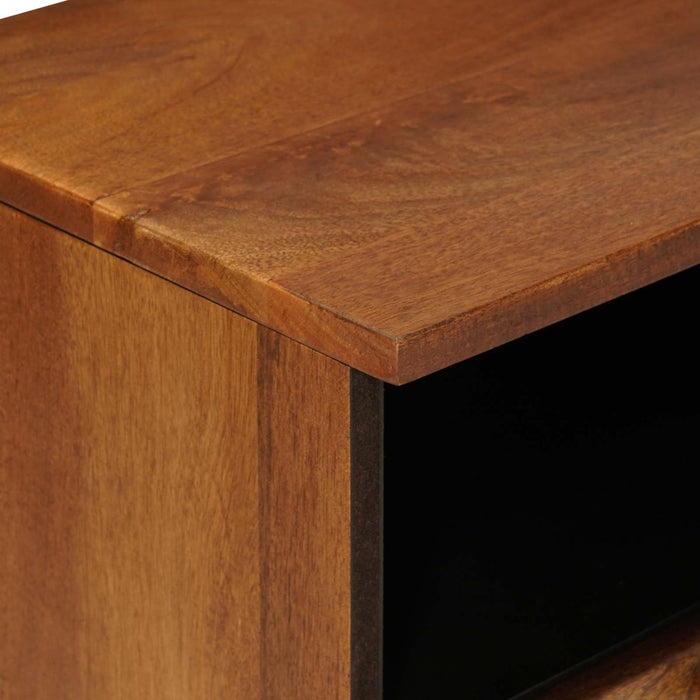 Cabinet TV cu raft castan 100 x 33 x 46 cm Lemn de mango solid - WALTI WALTI