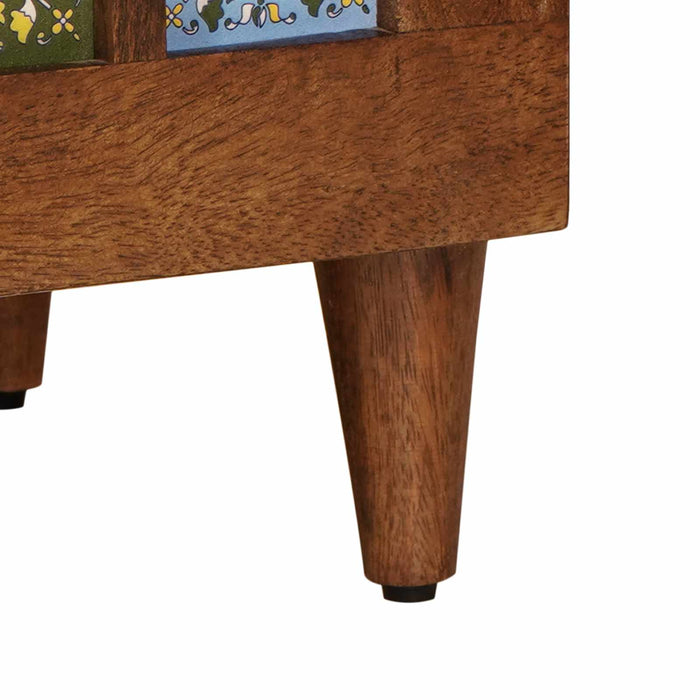 Cabinet TV cu raft castan 100 x 33 x 46 cm Lemn de mango solid - WALTI WALTI
