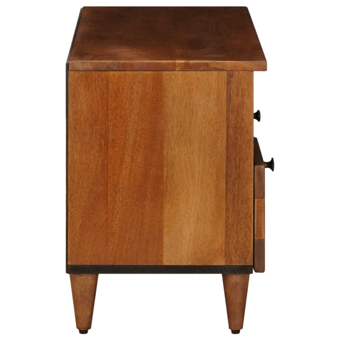 Cabinet TV cu raft castan 100 x 33 x 46 cm Lemn de mango solid - WALTI WALTI