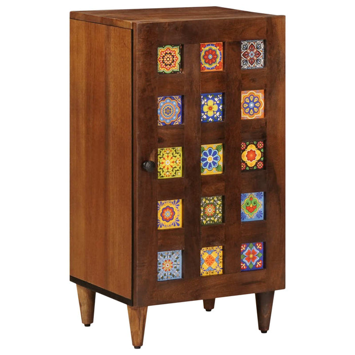 Bufet cu depozitare castan 40 x 33 x 75 cm Lemn de mango solid - WALTI WALTI