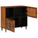 Bufet cu depozitare castan 80 x 33 x 75 cm Lemn de mango solid - WALTI WALTI
