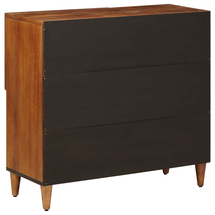 Bufet cu depozitare castan 80 x 33 x 75 cm Lemn de mango solid - WALTI WALTI