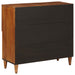 Bufet cu depozitare castan 80 x 33 x 75 cm Lemn de mango solid - WALTI WALTI
