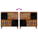 Bufet cu depozitare castan 80 x 33 x 75 cm Lemn de mango solid - WALTI WALTI