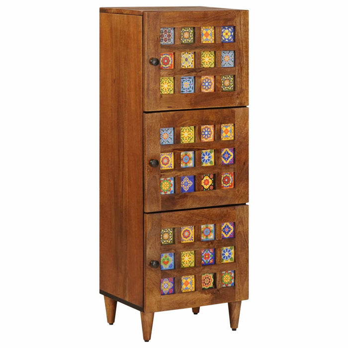 Bufet cu depozitare castan 40 x 33 x 110 cm Lemn de mango solid - WALTI WALTI