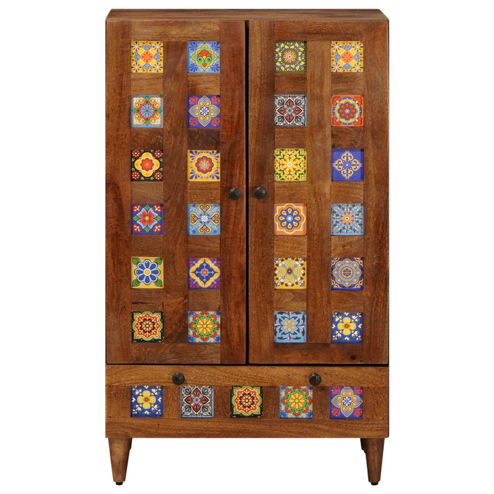 Bufet cu sertar castan 60 x 33,5 x 100 cm Lemn de mango solid - WALTI WALTI
