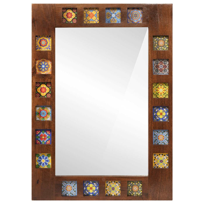 Oglindă pentru baie castan 50 x 70 x 2,5 cm Lemn de mango solid - WALTI WALTI