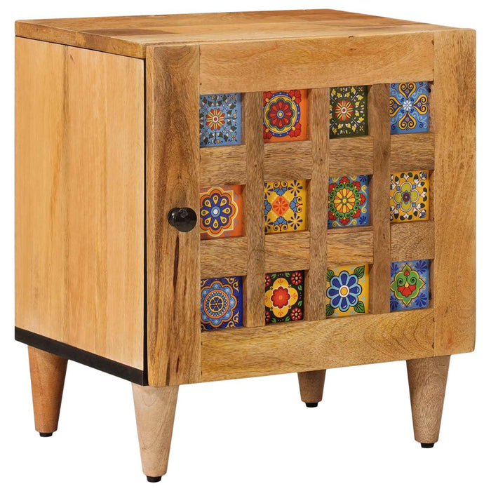 Dulap de noapte natural 40 x 33,5 x 46 cm Lemn de mango solid - WALTI WALTI