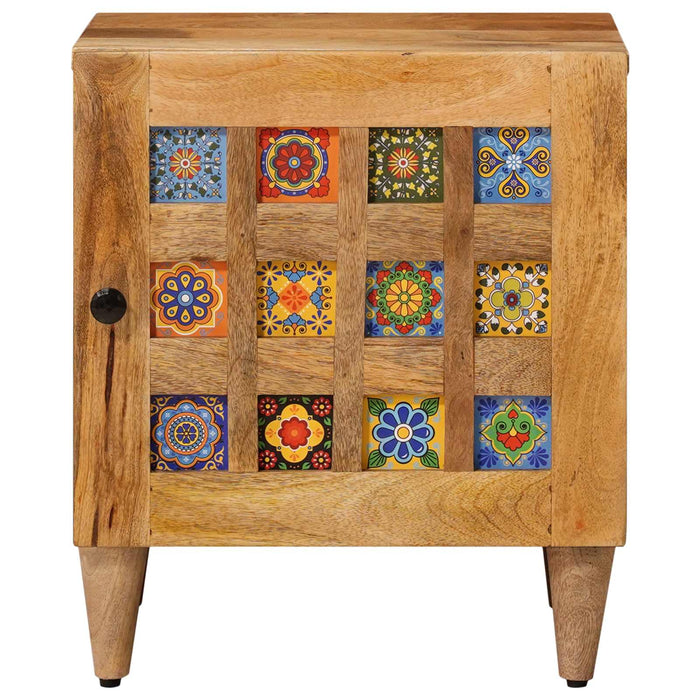 Dulap de noapte natural 40 x 33,5 x 46 cm Lemn de mango solid - WALTI WALTI