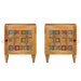 Dulap de noapte natural 40 x 33,5 x 46 cm Lemn de mango solid - WALTI WALTI
