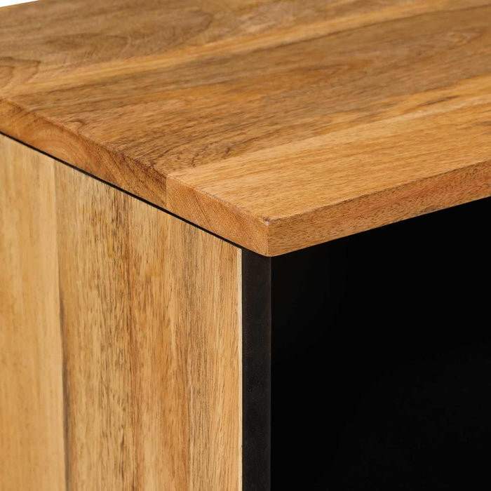 Cabinet TV cu raft natural 70 x 33 x 46 cm Lemn de mango solid - WALTI WALTI