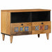 Cabinet TV cu raft natural 70 x 33 x 46 cm Lemn de mango solid - WALTI WALTI