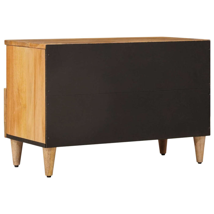 Cabinet TV cu raft natural 70 x 33 x 46 cm Lemn de mango solid - WALTI WALTI