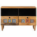 Cabinet TV cu raft natural 70 x 33 x 46 cm Lemn de mango solid - WALTI WALTI