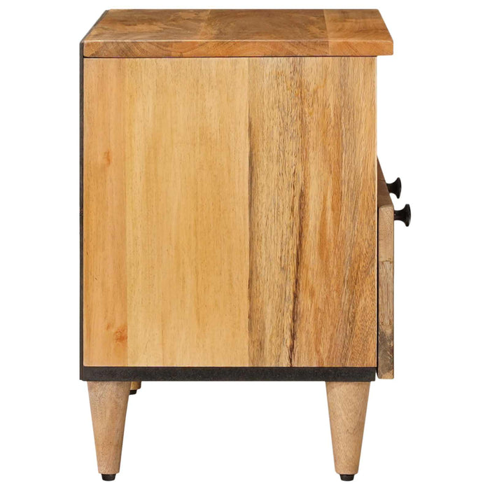 Cabinet TV cu raft natural 70 x 33 x 46 cm Lemn de mango solid - WALTI WALTI