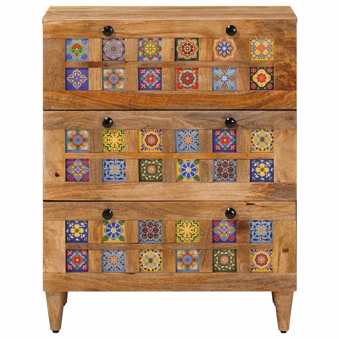 Bufet natural 60 x 33 x 75 cm Lemn de mango solid - WALTI WALTI