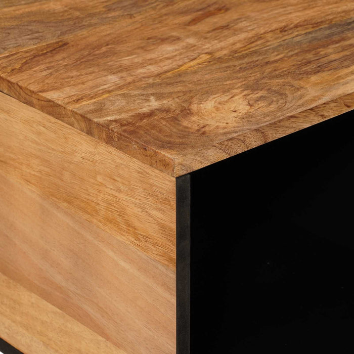 Masă de cafea natural 80 x 50 x 40 cm Lemn de mango solid - WALTI WALTI