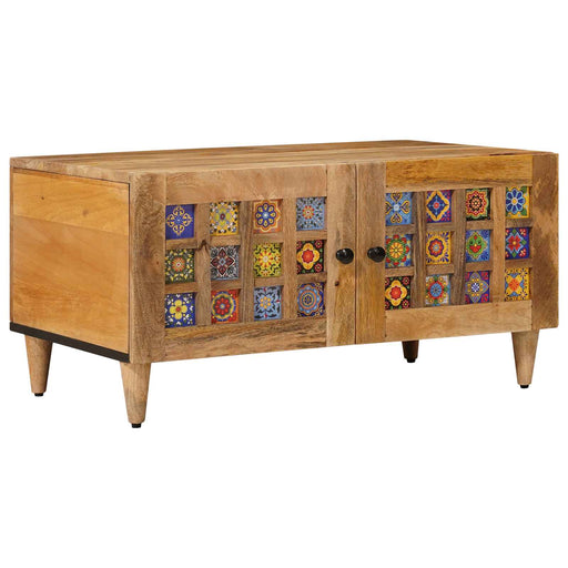 Masă de cafea natural 80 x 50 x 40 cm Lemn de mango solid - WALTI WALTI