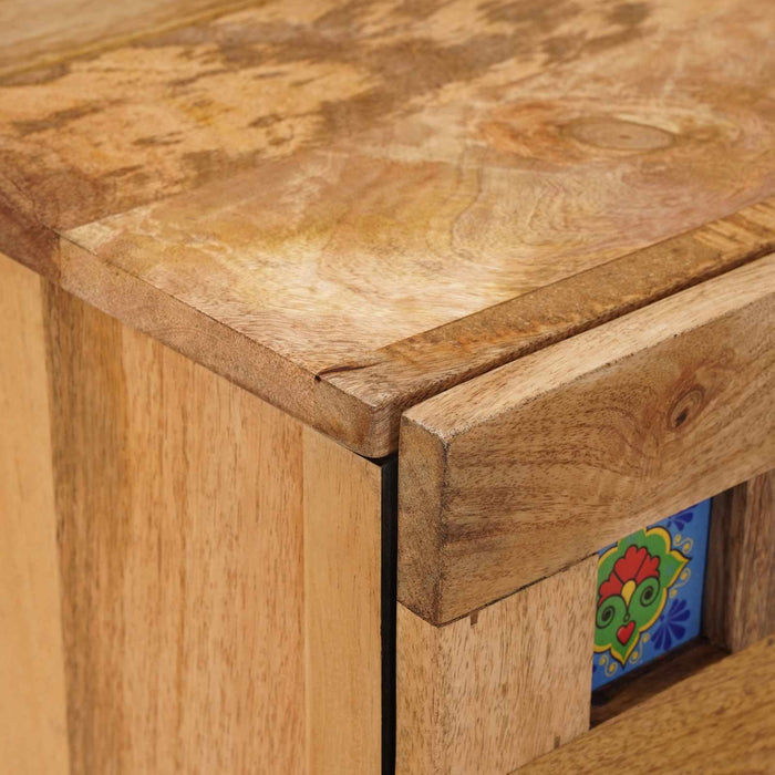 Dulap de noapte natural 50 x 33 x 60 cm Lemn de mango solid - WALTI WALTI
