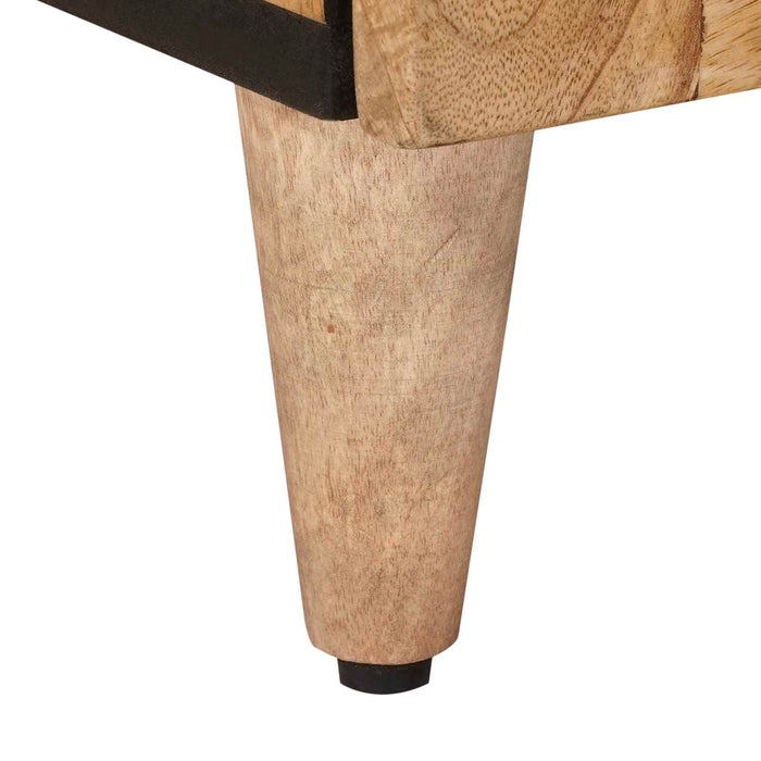 Dulap de noapte natural 50 x 33 x 60 cm Lemn de mango solid - WALTI WALTI