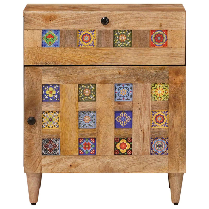 Dulap de noapte natural 50 x 33 x 60 cm Lemn de mango solid - WALTI WALTI