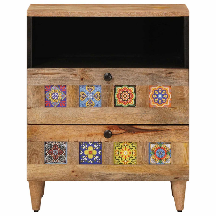 Dulap de noapte natural 50 x 33 x 62 cm Lemn de mango solid - WALTI WALTI