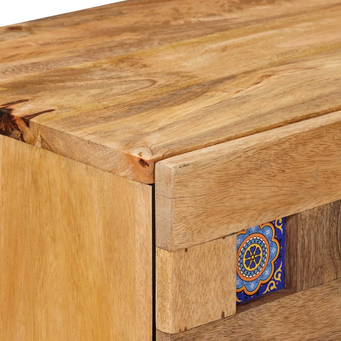 Dulap de noapte natural 50 x 33 x 60 cm Lemn de mango solid - WALTI WALTI