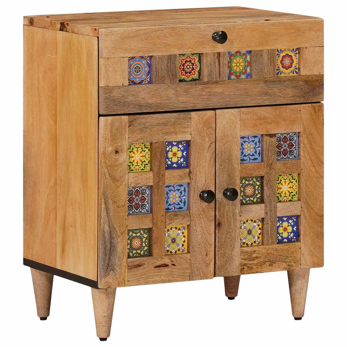 Dulap de noapte natural 50 x 33 x 60 cm Lemn de mango solid - WALTI WALTI