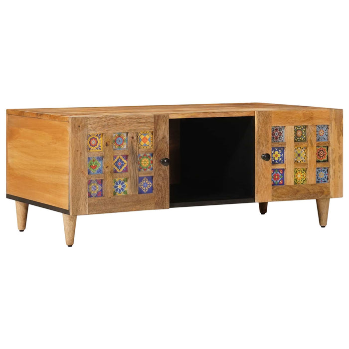 Masă de cafea natural 100 x 54 x 40 cm Lemn de mango solid - WALTI WALTI