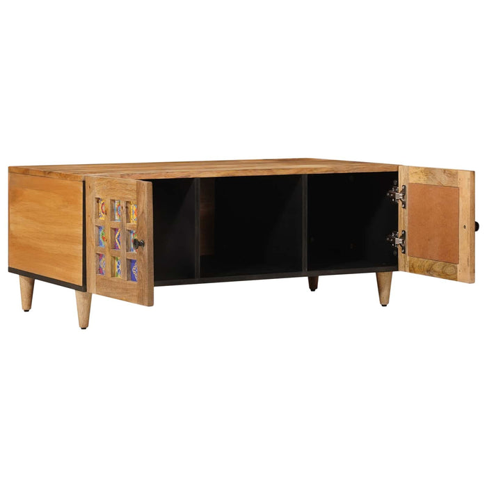 Masă de cafea natural 100 x 54 x 40 cm Lemn de mango solid - WALTI WALTI