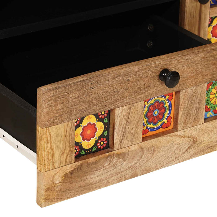 Cabinet TV natural 105 x 33,5 x 46 cm Lemn de mango solid - WALTI WALTI