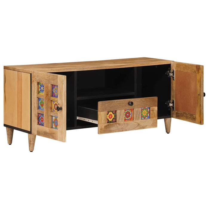 Cabinet TV natural 105 x 33,5 x 46 cm Lemn de mango solid - WALTI WALTI