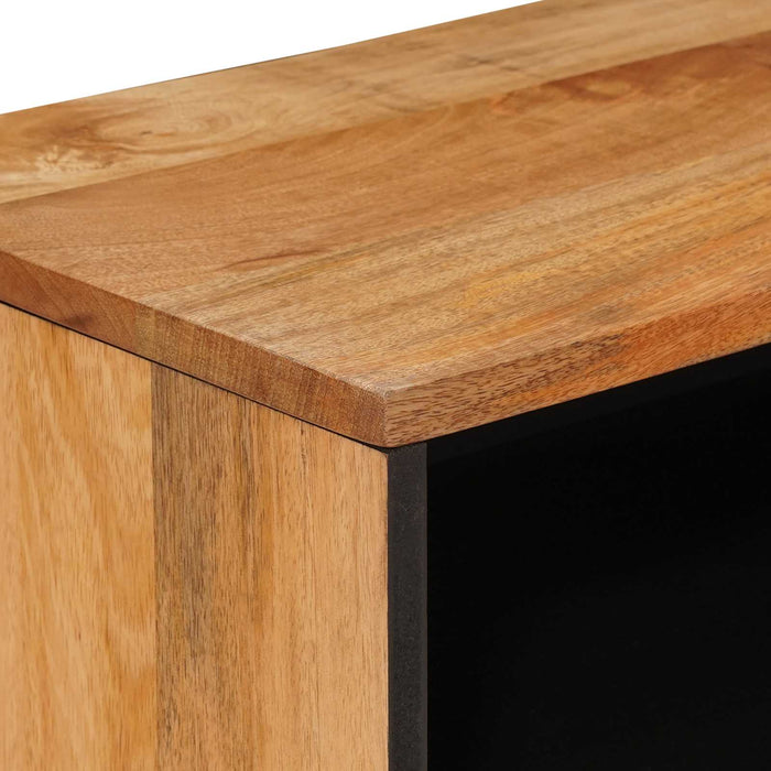 Cabinet TV cu ușă natural 80 x 31,5 x 46 cm Lemn de mango solid - WALTI WALTI