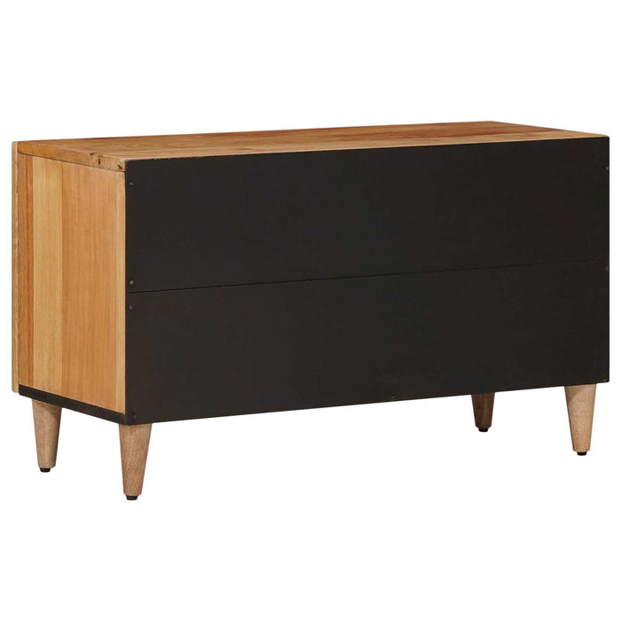 Cabinet TV cu ușă natural 80 x 31,5 x 46 cm Lemn de mango solid - WALTI WALTI