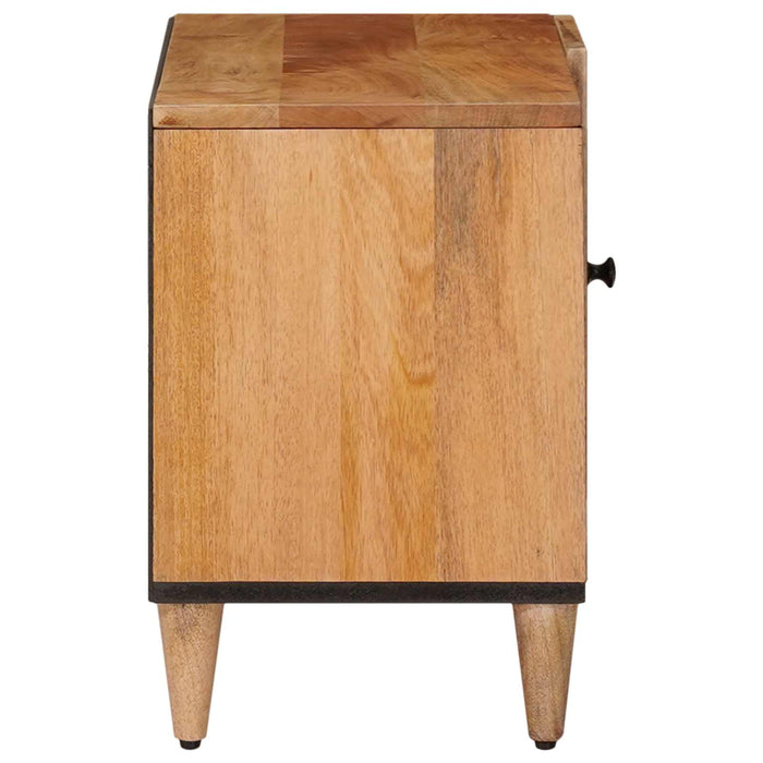 Cabinet TV cu ușă natural 80 x 31,5 x 46 cm Lemn de mango solid - WALTI WALTI