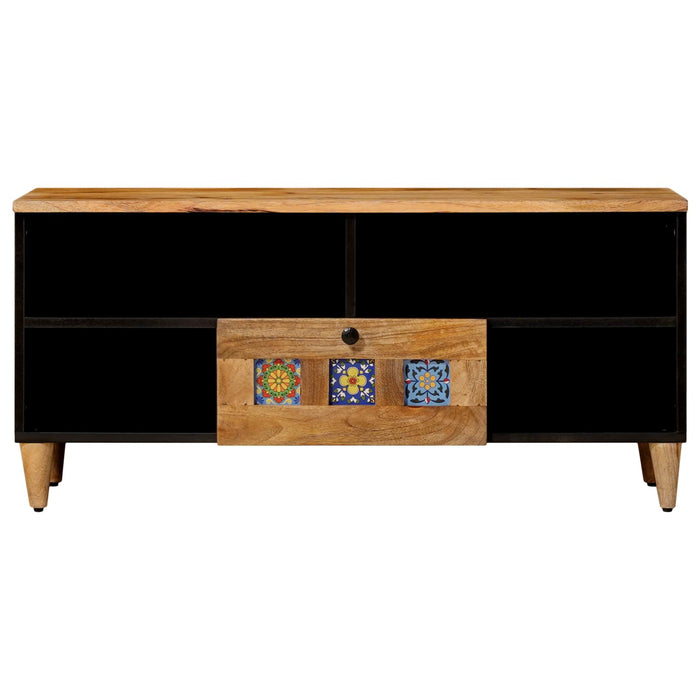 Cabinet TV natural 100 x 33,5 x 46 cm Lemn de mango solid - WALTI WALTI