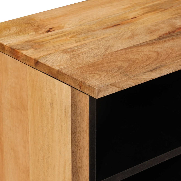 Cabinet TV cu raft natural 80 x 33 x 46 cm Lemn de mango solid - WALTI WALTI