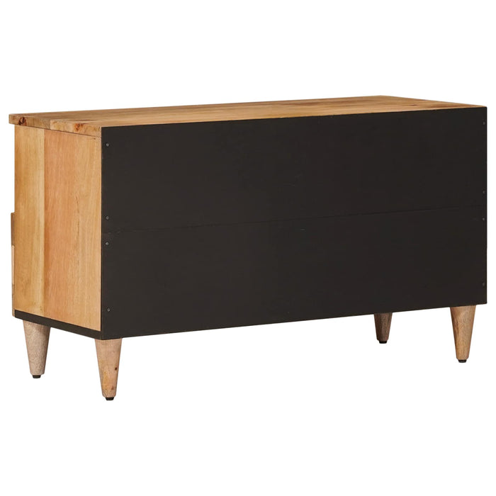Cabinet TV cu raft natural 80 x 33 x 46 cm Lemn de mango solid - WALTI WALTI