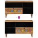 Cabinet TV cu raft natural 80 x 33 x 46 cm Lemn de mango solid - WALTI WALTI