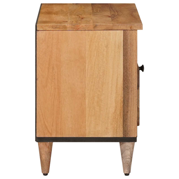 Cabinet TV cu raft natural 80 x 33 x 46 cm Lemn de mango solid - WALTI WALTI