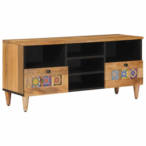 Cabinet TV natural 100 x 33,5 x 46 cm Lemn de mango solid - WALTI WALTI