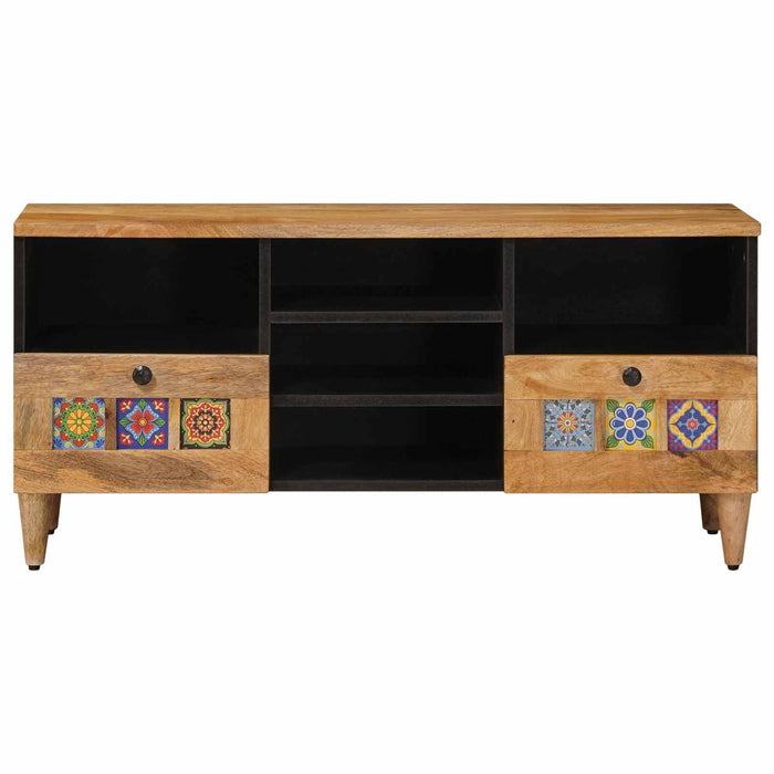 Cabinet TV natural 100 x 33,5 x 46 cm Lemn de mango solid - WALTI WALTI