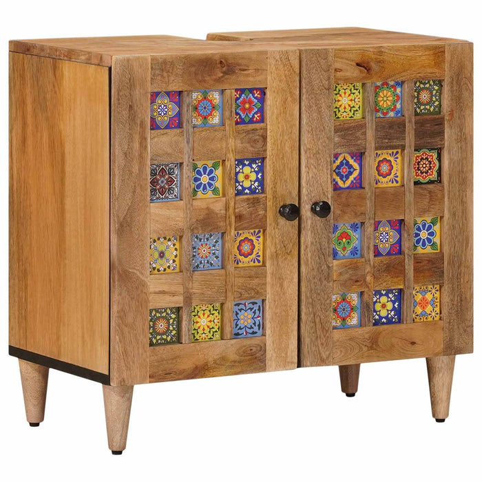 Dulap pentru Chiuveta de Baie cu ușă natural 62 x 33 x 58 cm - WALTI WALTI