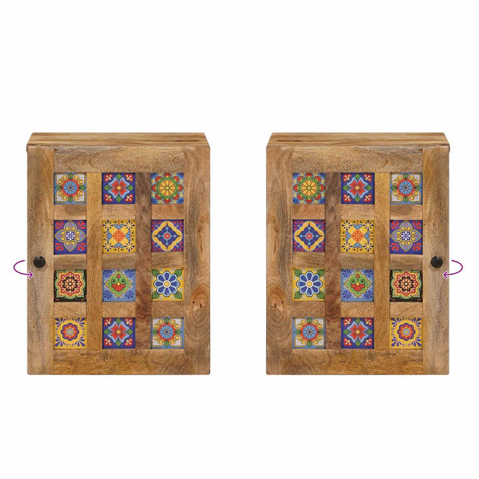 Dulap Suspendat pentru Baie cu ușă natural 38 x 33,5 x 48 cm - WALTI WALTI