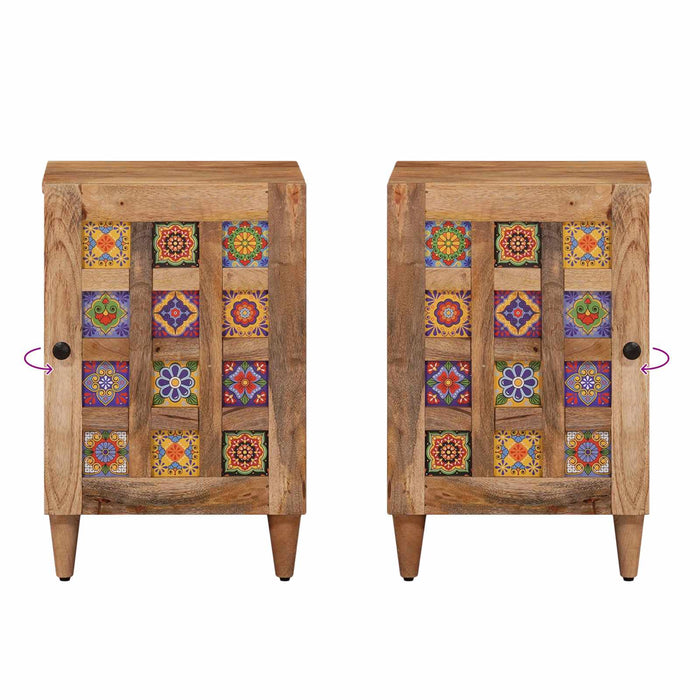 Dulap de Baie natural 38 x 33,5 x 58 cm Lemn de mango solid - WALTI WALTI