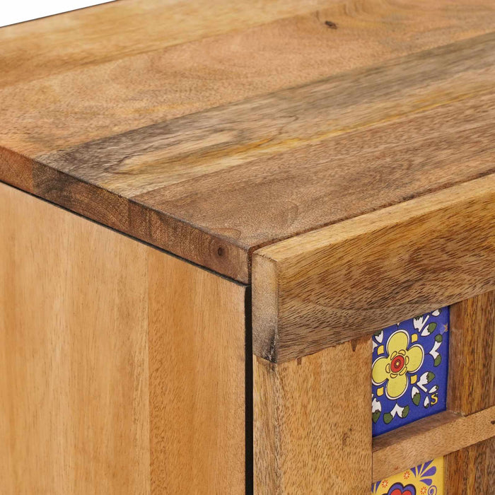 Bufet cu sertar natural 40 x 33,5 x 75 cm Lemn de mango solid - WALTI WALTI