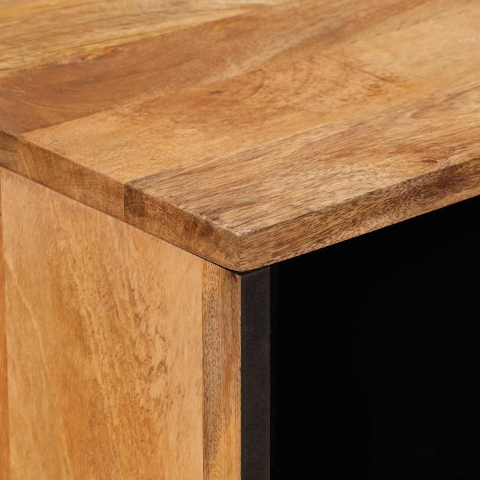 Bufet cu ușă natural 80 x 33,5 x 75 cm Lemn de mango solid - WALTI WALTI