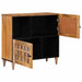 Bufet cu ușă natural 80 x 33,5 x 75 cm Lemn de mango solid - WALTI WALTI