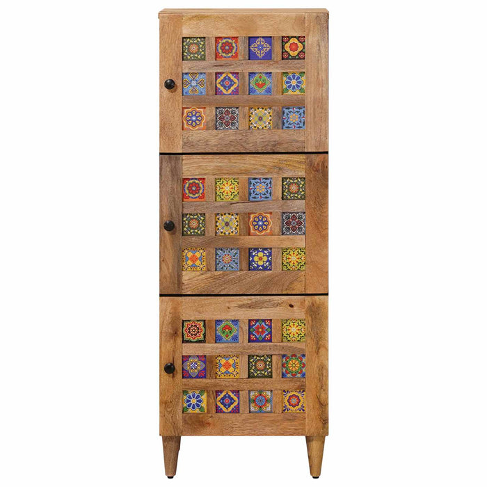 Bufet cu ușă natural 40 x 33 x 110 cm Lemn de mango solid - WALTI WALTI