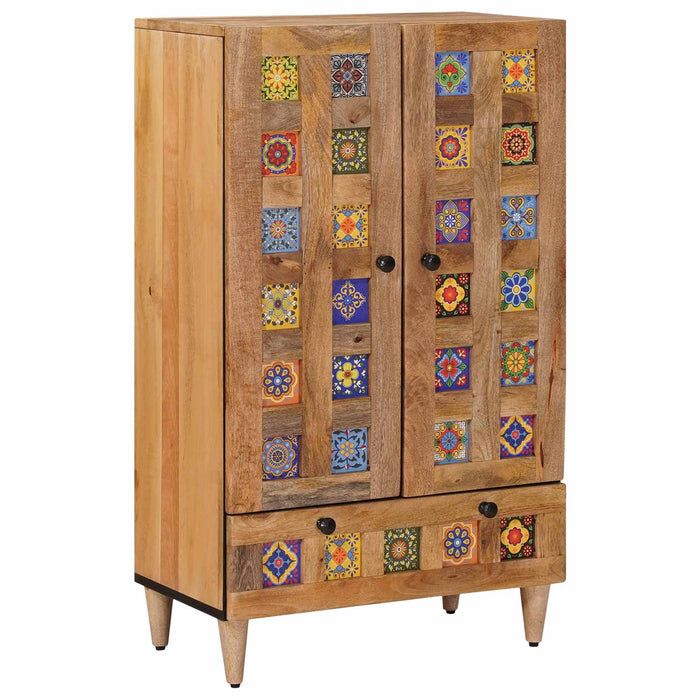 Bufet cu sertar natural 60 x 33,5 x 100 cm Lemn de mango solid - WALTI WALTI